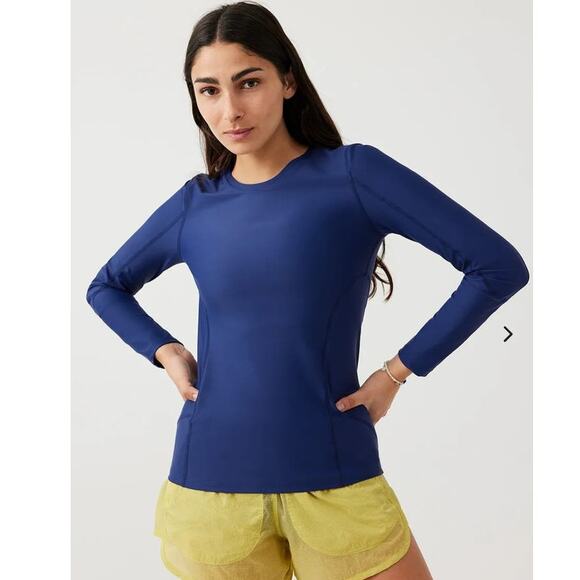 NWT Outdoor Voices SplashKnit Longsleeve Rashguard - XL - dark sky blue - XL - Picture 5 of 7